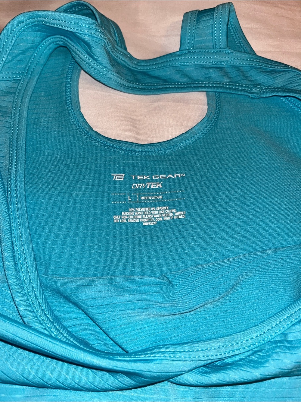 Tek Gear Women’s drytek Teal Tank Top sz L - Picture 5 of 5